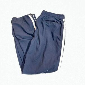 Black and white vintage striped track pants  zipper opening brand cheetah size m